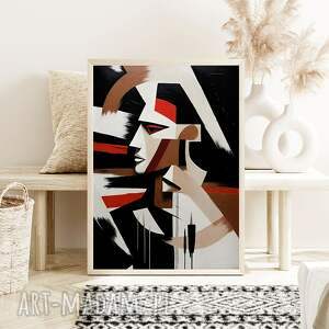 plakat abstrakcja z profilu - format 61x91 cm, sztuka