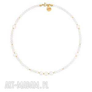 złoty naszyjnik z pereł naturalnych, perły, perełki