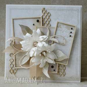 handmade scrapbooking kartki ślubna - w pudełku