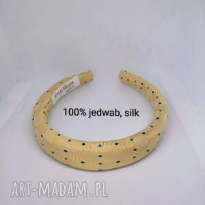 jedwabna opaska puffy, prezent dla niej, jedwabne dodatki, akcesoria