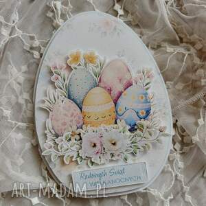 pomysły na święta prezenty Kartka wielkanocna z pisankami