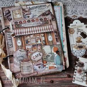 coffee bar retro notatnik pamiętnik, notes zeszyt pamiętnik, kawa czekolada