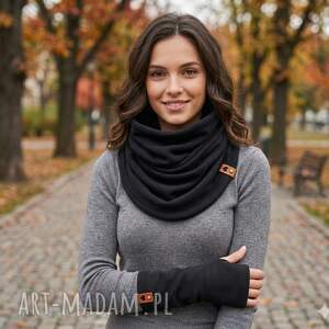 komin i mitenki zestaw handmade szalik, sama uszyłam