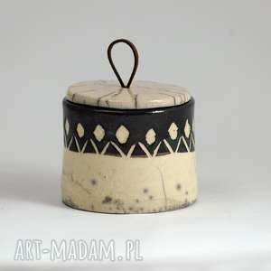 handmade ceramika mały pojemnik | cukiernica | solnica | ceramika raku