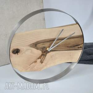 ręczne wykonanie zegary zegar loft - orzechowy - 40 cm