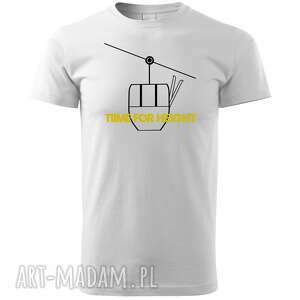 handmade koszulki tatra art by oliwia wysocka - czas na narty! Koszulka górska biała