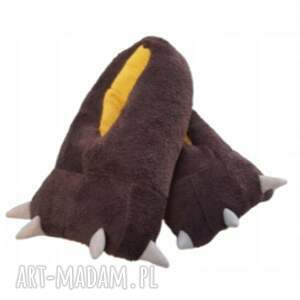 Prezent Kapcie łapy, ciepłe bambosz, owcza wełna roz.44/45x29 cm