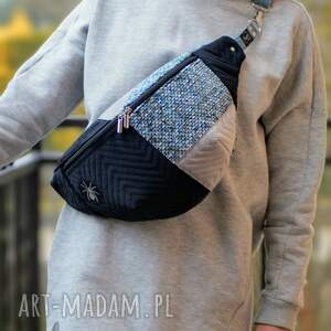 Prezent welurowa damska nerka XXL, mini plecak, nerkoplecak