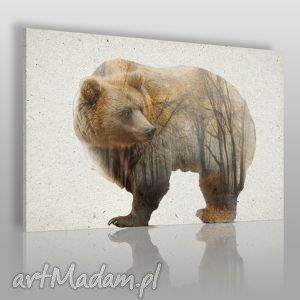 obraz na płótnie - niedźwiedź las - VAKU DSGN obrazy