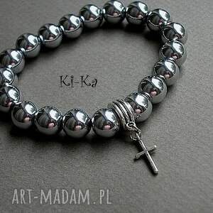 handmade hematite silver - bransoletka