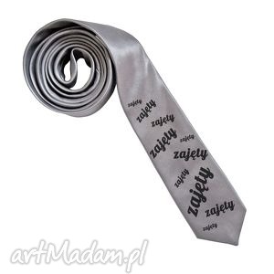 krawat z napisem zajęty, nadruk, prezent, śledzik