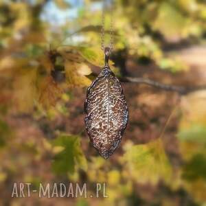 Prezent Zawieszka z Listkiem L8, wisiorek srebrny