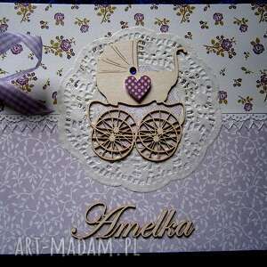 handmade scrapbooking albumy album dzieczynka urodziny/chrzest