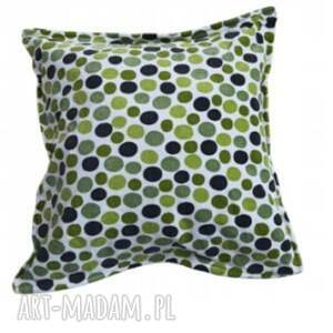 poduszka ozdobna, grochy, welur 430x440, duża poducha