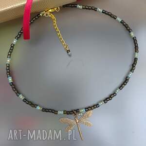 Naszyjnik Z Koralików Ważka Wisiorek Unisex 25.162