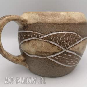 handmade ceramika kubek "wpływy - dromader"
