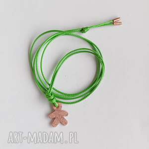 Słodki Pamperek - wisiorek z miedzi i ozdobnym sznurkiem (handmade)