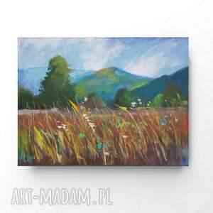 łąka - praca formatu 18/24 cm pastele suche