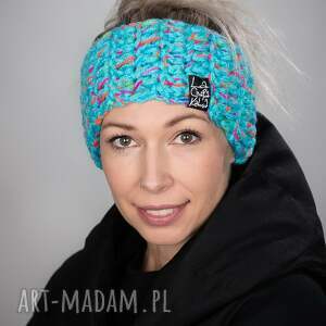 Kolorowa opaska Melange 66 handmade na zimę