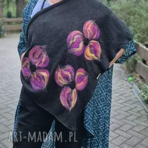 handmade chustki i apaszki świetny prezent na dzień mamy! Czarna chusta handmade