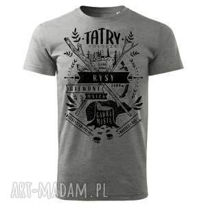 tatry polskie szara koszulka męska tatra art, tatromaniak tatrzański t-shirt