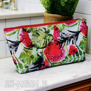 kosmetyczka damska welurowa etui do torebki organizer torby duża