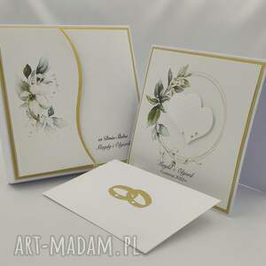 handmade scrapbooking kartki kartka na ślub w pudełku z kopertą, w21d