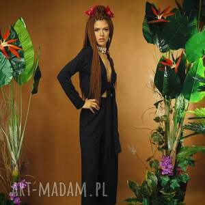 sukienki czarny harry - kombinezon z głębokim dekoltem
