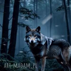 wilk - pirografia 22x24 cm obraz wypalany na drewnie,wyjątkowy prezent, natura