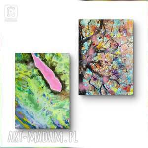 kompozycja prac na płótnie, hillier - whitsunday i bukowe zauroczenie, 50x40x2 cm