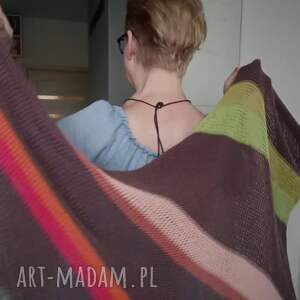 prezentacja wideo multikolorowa bawełniana chusta