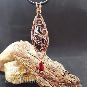 prezentacja wideo hematyt w miedzi - wisiorek wire wrapping