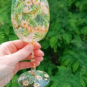 Kieliszki do wina dla Młodej Pary 280 ml - ręcznie malowane, komplet 2 szt.