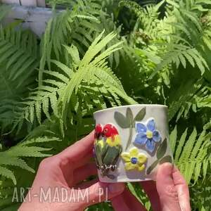 prezentacja wideo kubek ceramiczny papużki
