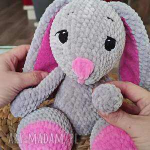 szydełkowy pluszowy królik, maskotka, przytulanka maskotka handmade