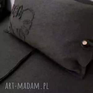 prezentacja wideo wełniana poszewka dekoracyjna na poduszkę - monstera