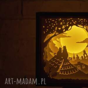 prezentacja wideo lampka nocna led - "dachowców dwóch" - podświetlana dekoracja