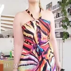 prezentacja wideo spódnica kopertowa - sukienka z wieloma opcjami wiązania
