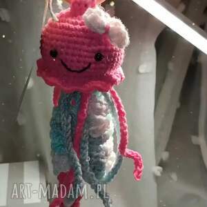 handmade zabawki szydełkowa grzechotka meduza dla niemowląt idealna do stymulacji