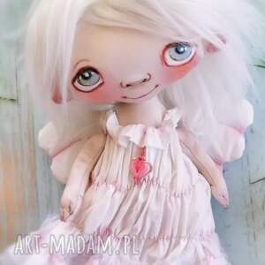 prezentacja wideo aniołek e - piet artystyczna lalka kolekcjonerska - ręcznie szyta