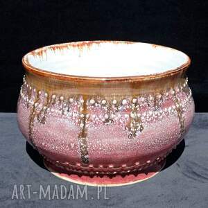 ręcznie wykonane ceramika doniczka ceramiczna arabella, toczona na kole z gliny