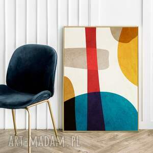 geometryczna abstrakcja - plakat 40x50 cm do salonu, sypialni