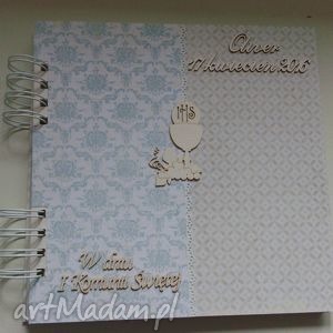 ręcznie wykonane scrapbooking albumy album pamiątkowy L komunia