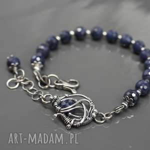 handmade bransoletka z szafirami "sapphire sky"