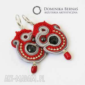 red arrow soutache - kolczyki