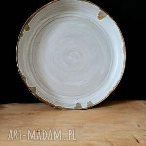 ręcznie zrobione ceramika patera rustykalna biała