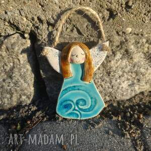 aniołek ceramiczny figurka, prezent, ozdoba, ozdoba do domu