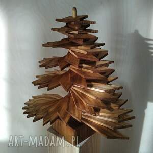 aleksandrab choinka drewniana, dekoracja świąteczna drewno /4n/