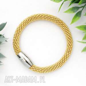 handmade bransoletka koralikowa "glamour gold"