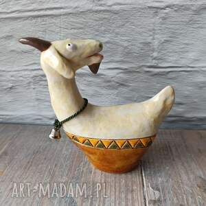 ręcznie wykonane ceramika koziołęk z miodowym dołem